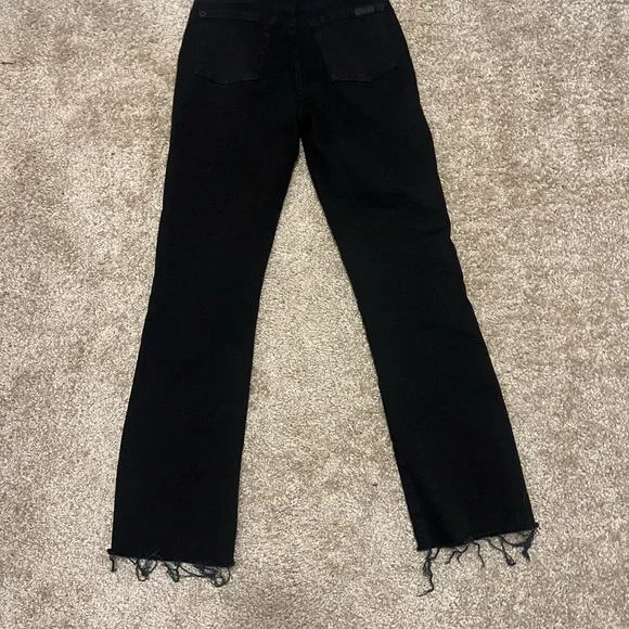 7 for all mankind high waist slim kick black 25 $153 - Picture 11 of 14